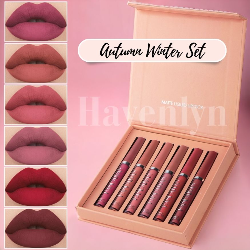 Havenlyn™ | Everlasting Vloeibare Lipstick Mat (Set van 6 stuks)