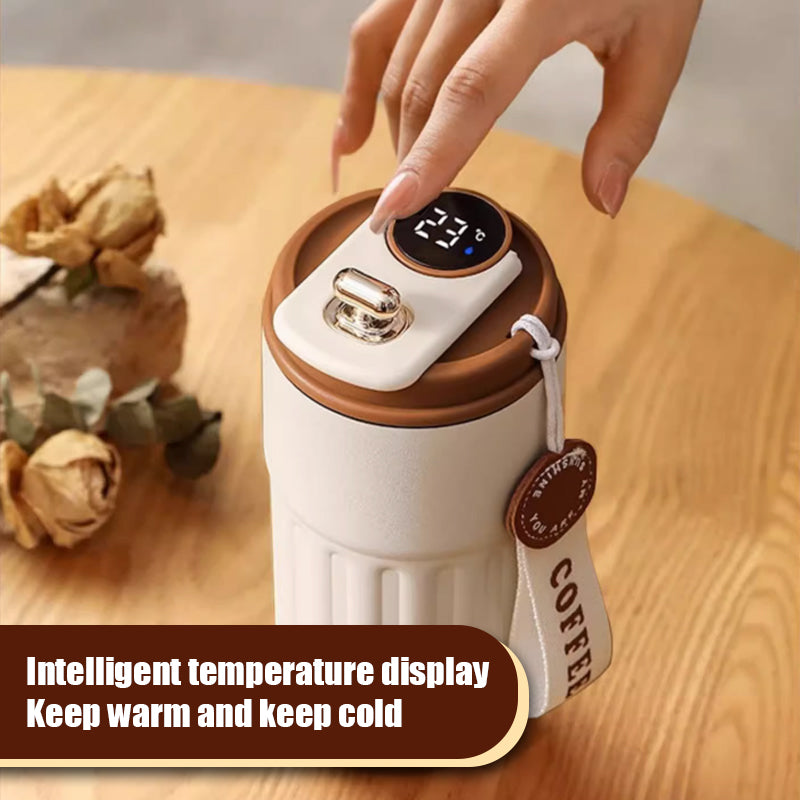 Draagbare Koffiethermos - Temperatuurdisplay Voor Perfecte Warmtebehoud