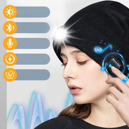 Warme winter Bluetooth muts met LED muziek