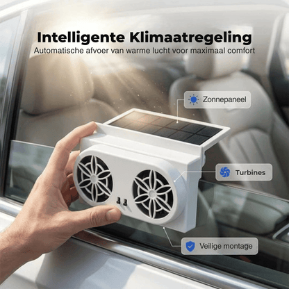 SolarBreeze — Auto Ventilator op Zonne-energie | 50% KORTING