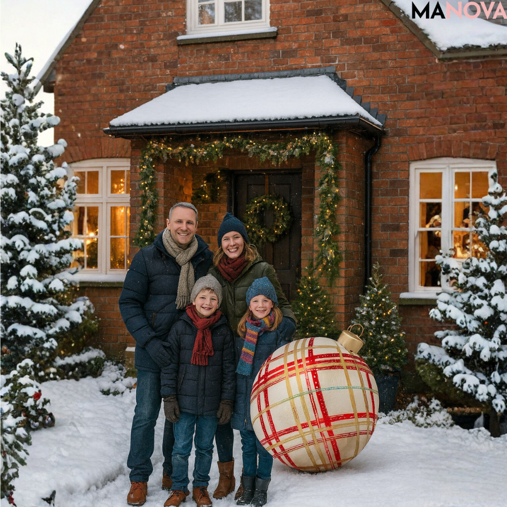 GlowSphere – XXL Opblaasbare Kerstbal | 50% KORTING