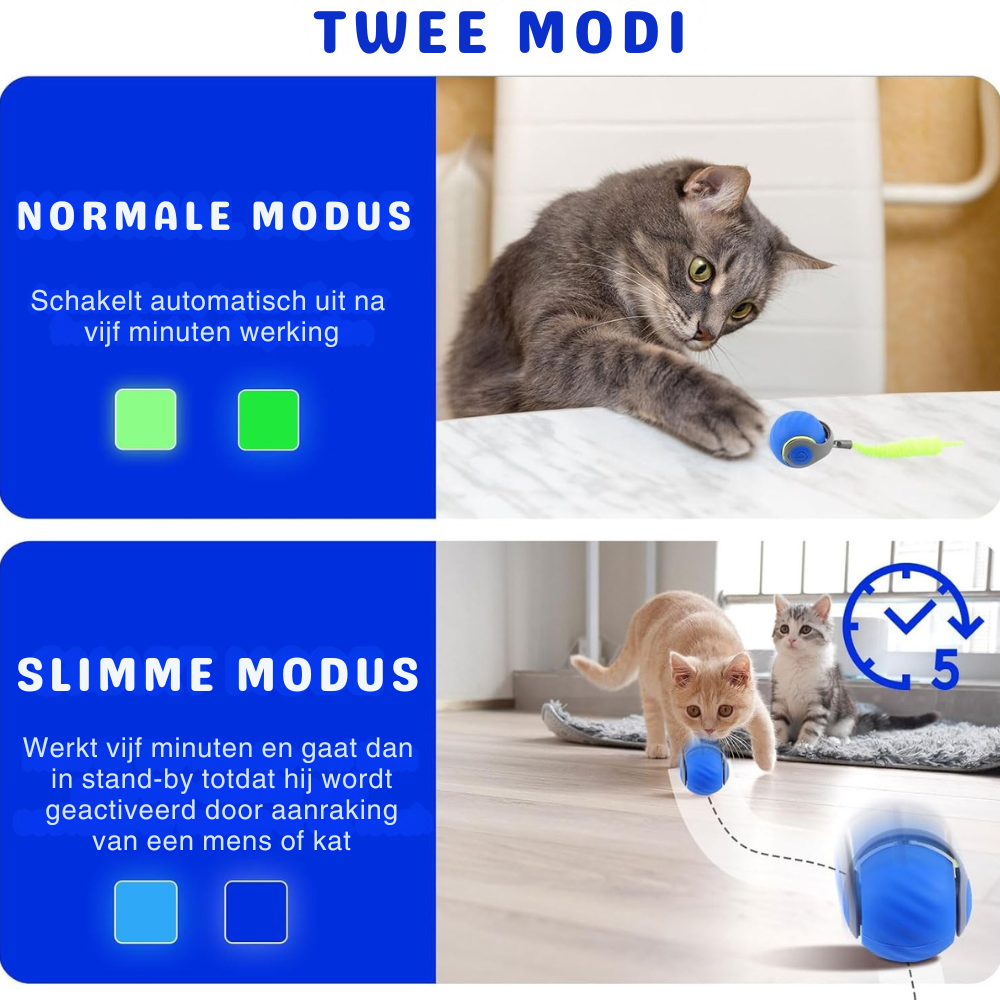 PurrMotion – Interactieve oplaadbare kattenbal | 1+1 GRATIS