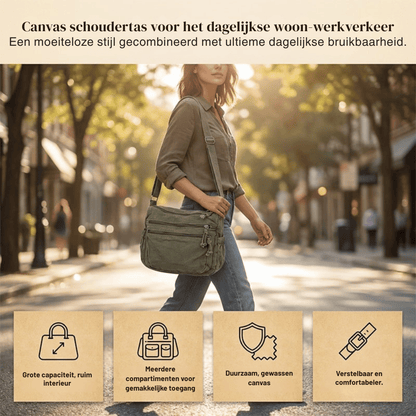 Sally — Casual Canvas Tas | 50% KORTING