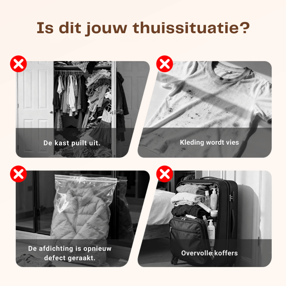 SpaceSavvy — Compressie Reisset | 50% KORTING