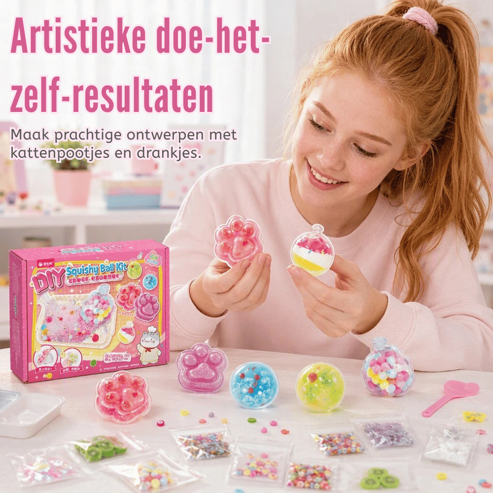 PurrSquish — DIY Anti-Stressbal Knutselset | 50% KORTING