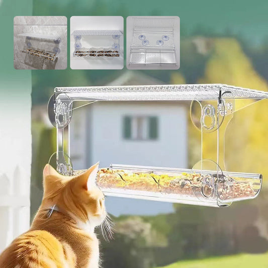 Outdoor Clear View Window Zuignap Vogelvoeder