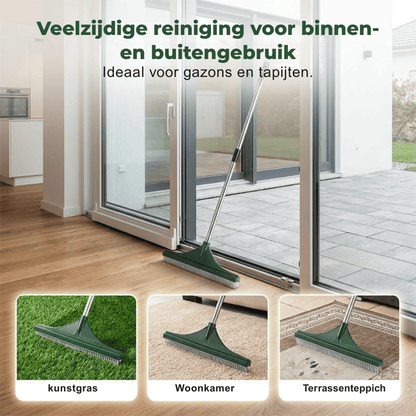 TurboSweep — Telescopische Hark voor Gazon & Tapijt | 50% KORTING