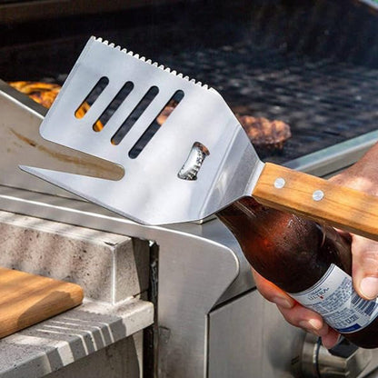 5-in-1 grillspatelvork met mes BBQ-gereedschap