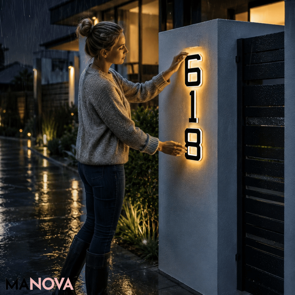 LumaDigits — Waterdichte LED Huisnummers | 50% KORTING