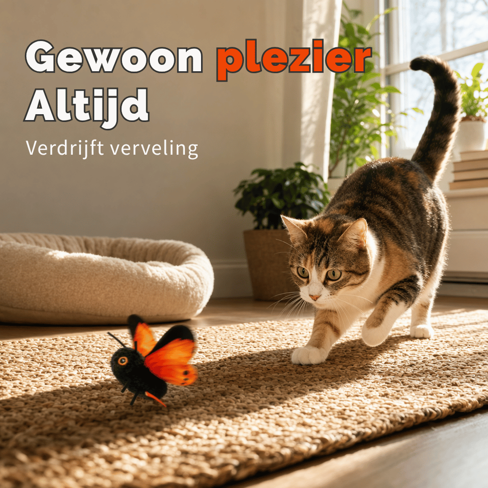 AeroPaw — Oplaadbaar Vlinder-Speeltje | 50% KORTING