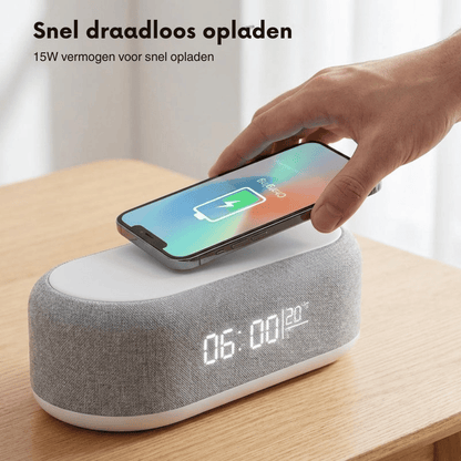 LumiNest — Smart Wekker met Oplader & Licht | 50% KORTING