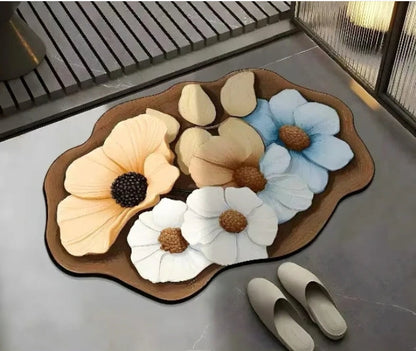 Antislip, absorberende mat met realistisch 3D-patroon – veilig, antislip, snel drogend