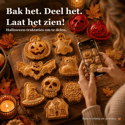 HalloWafel — Set van 3 Mini-Taartvormen | 50% KORTING