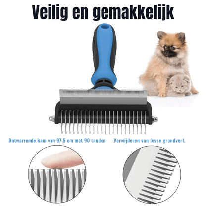 FurMender — Vachtverzorgings- & Ontklittingsborstel | 1+1 GRATIS