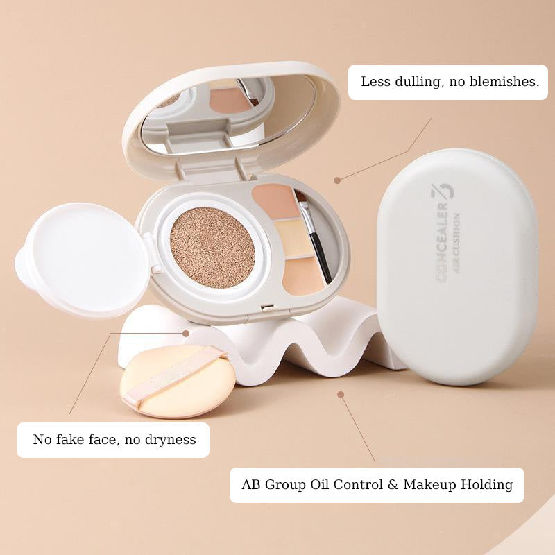 Camouflagepad met drie kleuren poeder