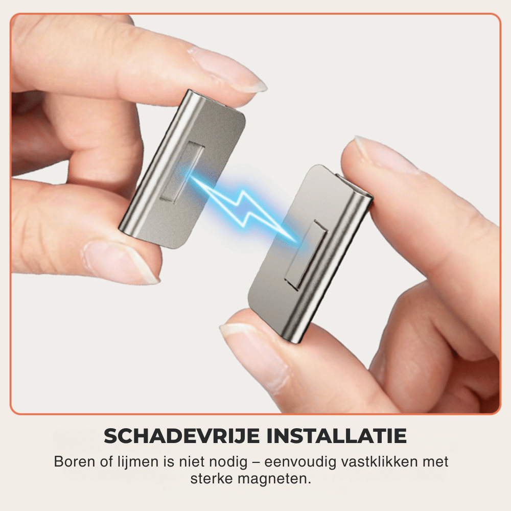 LumiLatch — Magnetische Gordijnclips | 50% KORTING