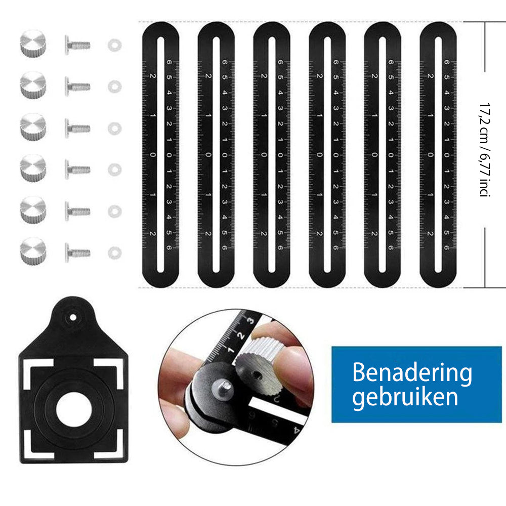 Zeszijdig hoekmeetinstrument van aluminiumlegering