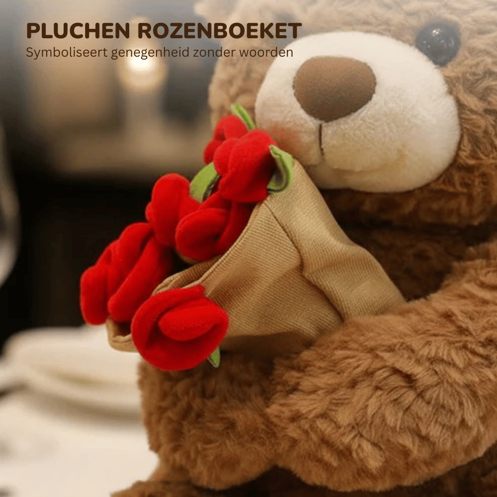 HeartCuddle – Rozenbeer Knuffel | 50% KORTING