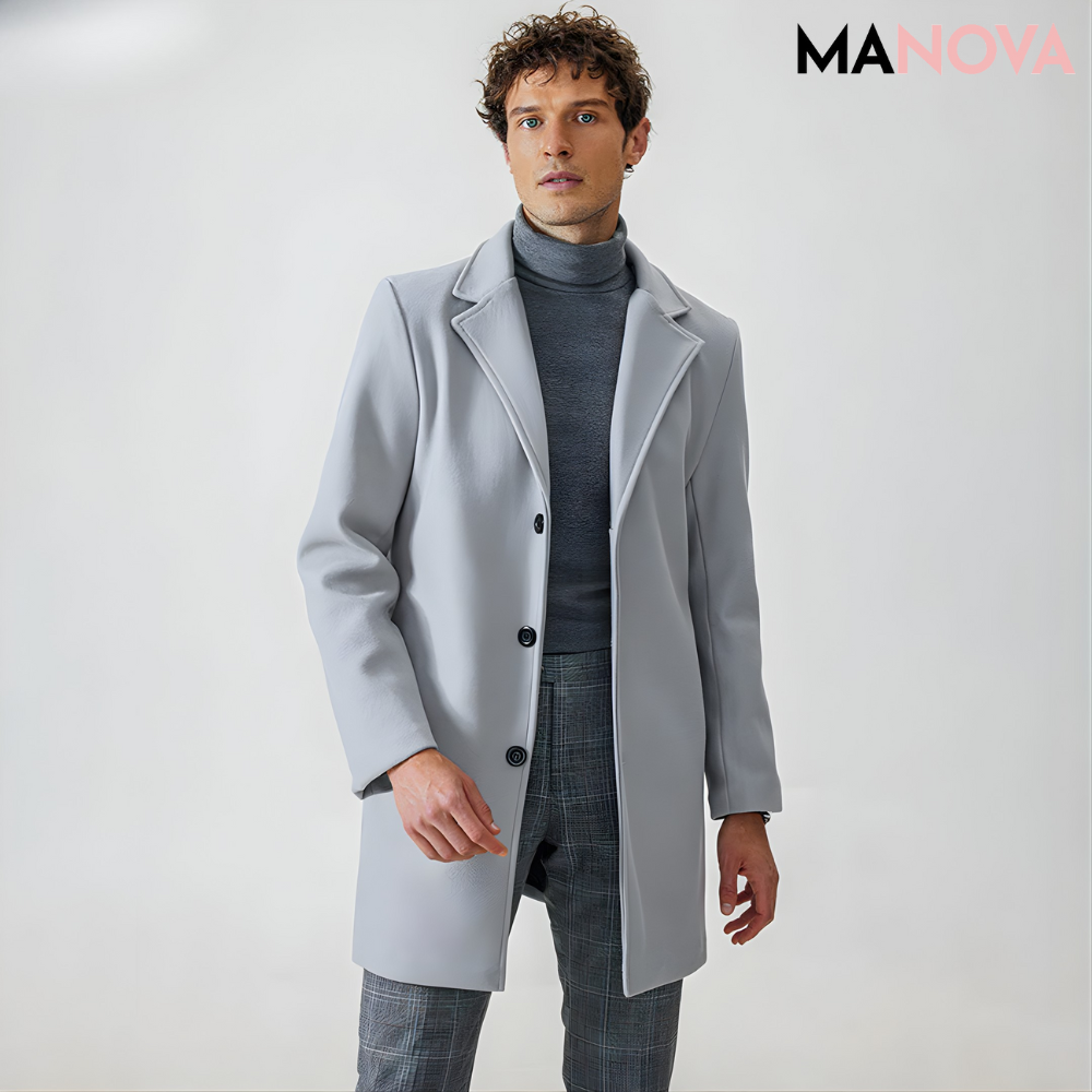 Thomas – Effen herenjas met knopen | 50% KORTING