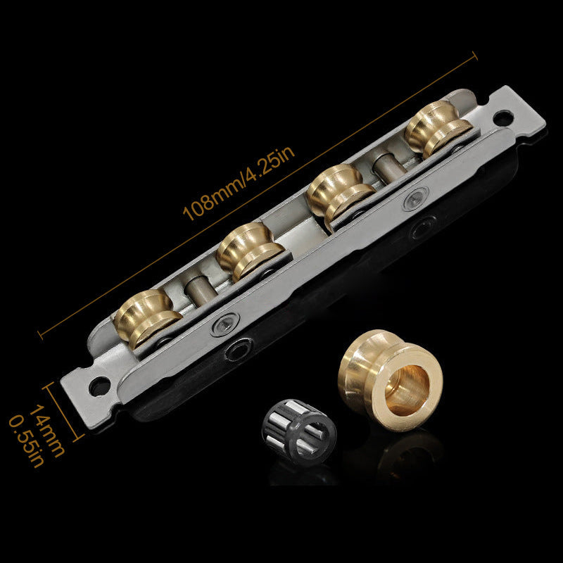 Poelie van roestvrij staal en koper (2 stuks)