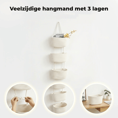 BohoShelf — Wandgemonteerde Touw Organizer | 50% KORTING