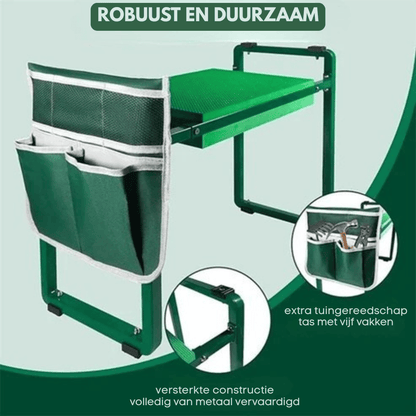GardenEase — Opvouwbare Tuinkruk & Knielmat | 50% KORTING