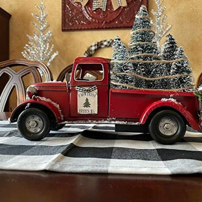 KerstTruck - Kerst rode boerderij Truck decoratie | 50% KORTING