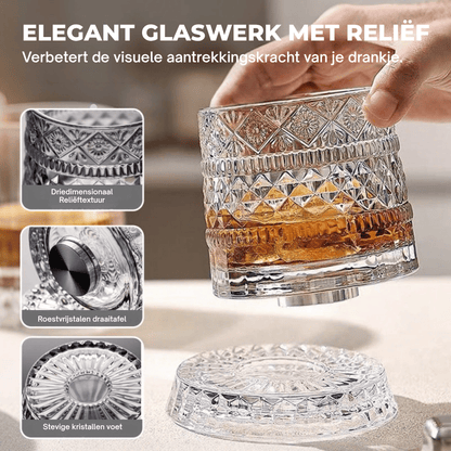 SpinMaster – Roterend Whiskeyglas 255ml | 1+1 GRATIS