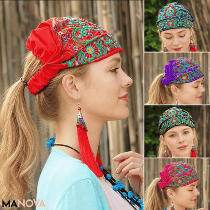 Charme — Etnische Geborduurde Tulband | 50% KORTING