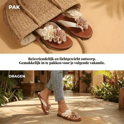 Mia — Lichtgewicht Bloemen Sandalen | 50% KORTING