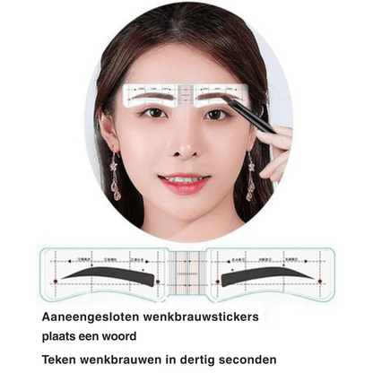 BrowMaster - Herbruikbare wenkbrauw | set 12 stuks | 50% KORTING