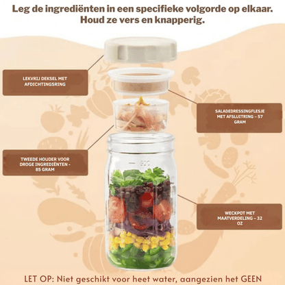VividVessel – Frisse saladebox glas | 2+1 GRATIS