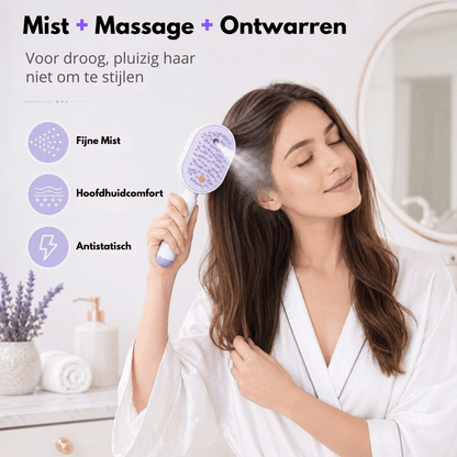 LushVibe — Ontwarringsborstel met hoofdhuidmassage | 50% KORTING