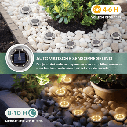 SolarGlow 4 stuks-Set — Tuinpadverlichting | 50% KORTING