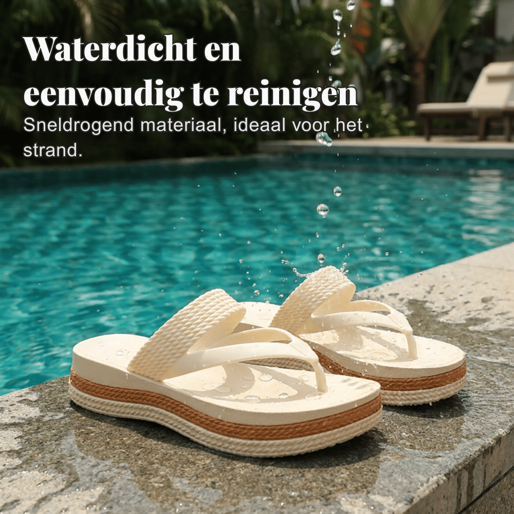 Maria — Gevlochten Platform Slippers | 50% KORTING