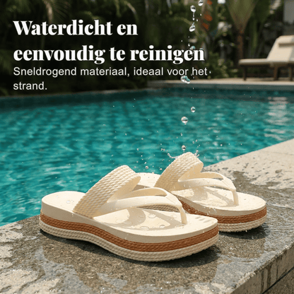 Maria — Gevlochten Platform Slippers | 50% KORTING