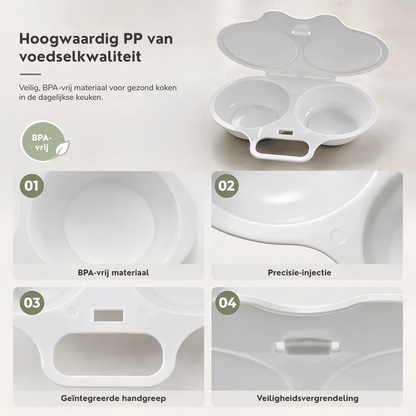 EggMaster — Magnetron Dubbele Eierstomer | 1+1 GRATIS