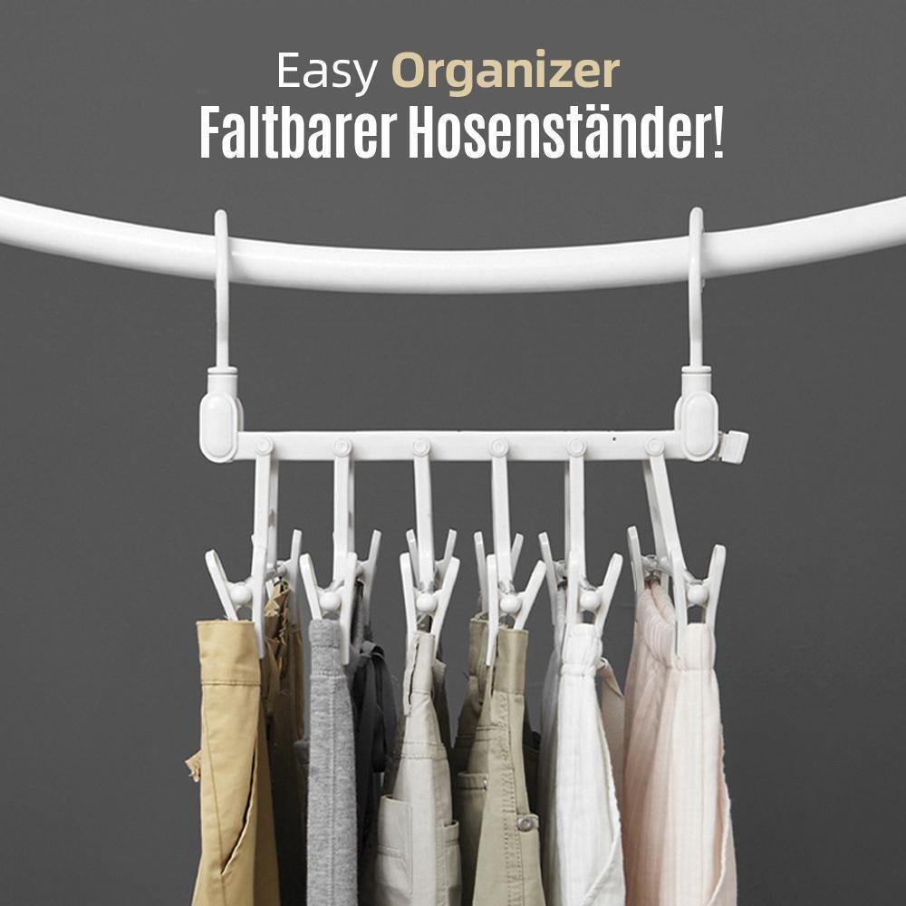 Opvouwbare kleerhanger en broekenrek