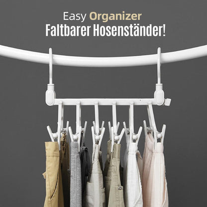 Opvouwbare kleerhanger en broekenrek