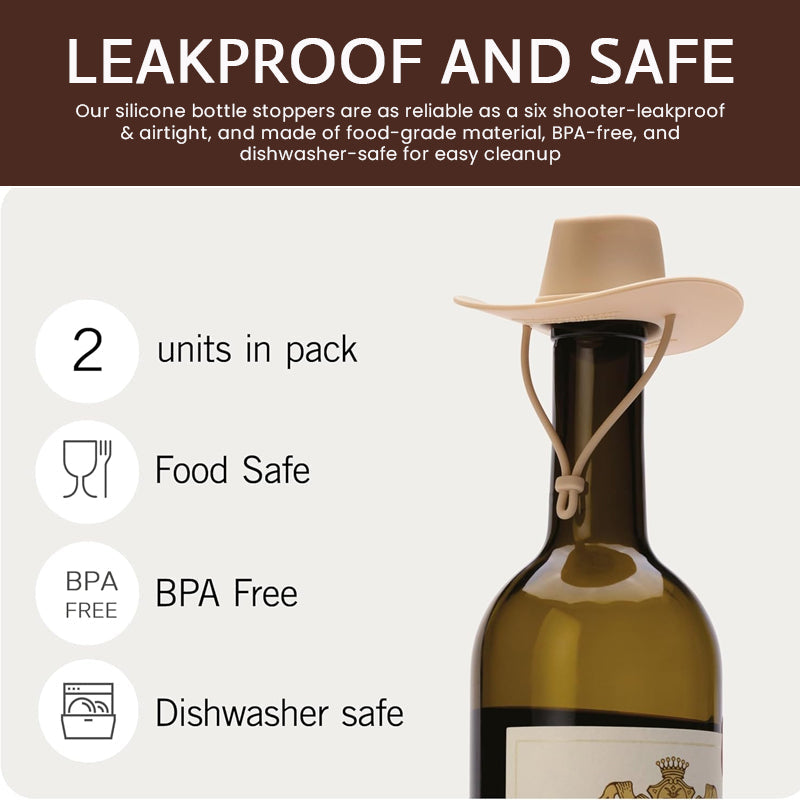Creatieve cowboyhoed wijnflesstopper | 1+2 GRATIS