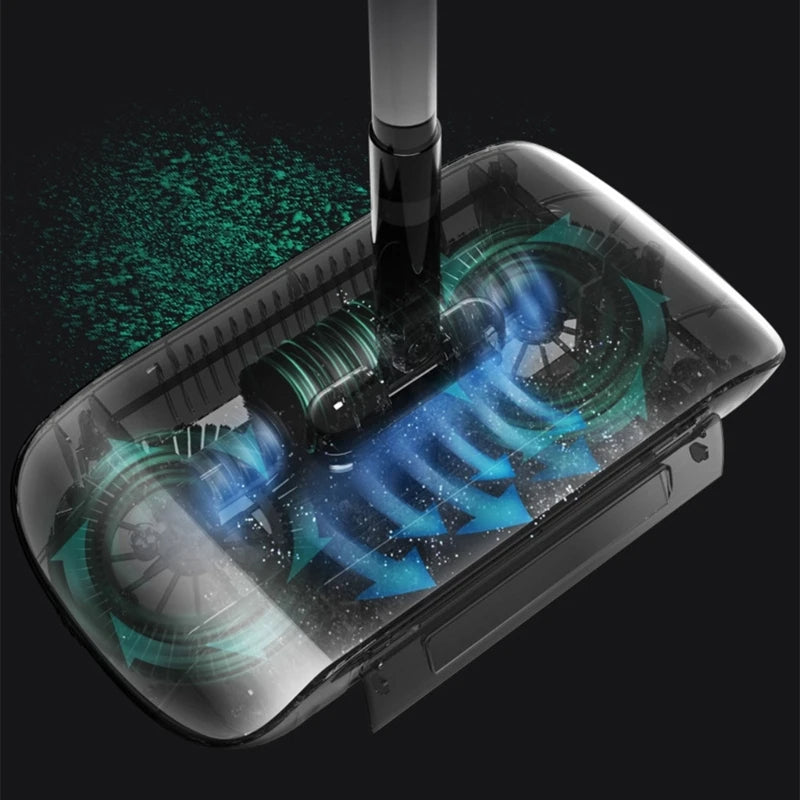 Veeg en zuig vuil in één keer op!