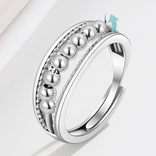 Ring met polkadot kralen