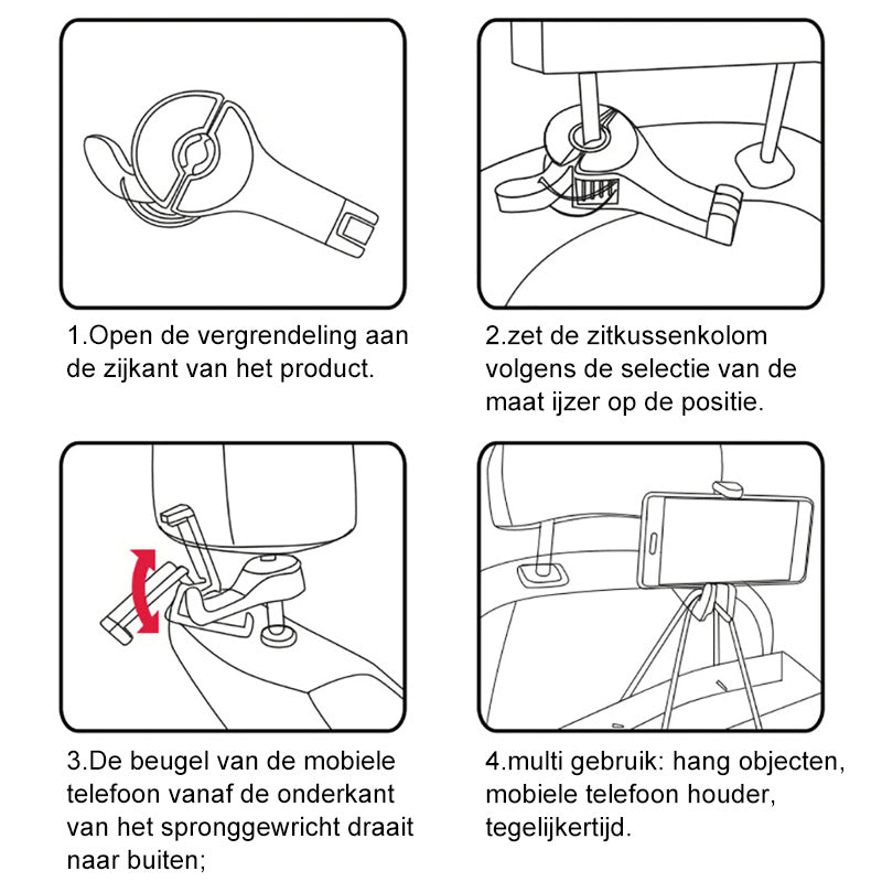 Hoofdsteunbeugel Autohaak