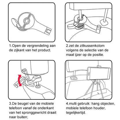 Hoofdsteunbeugel Autohaak