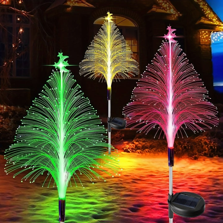 SolarGlow – Set van 3 kleurveranderende kerstbomen