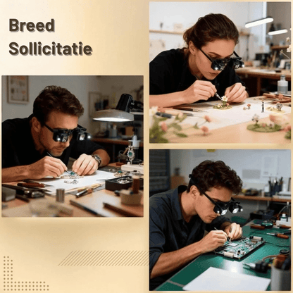 SmartLens Pro — Verstelbare LED Loepbril | 50% KORTING
