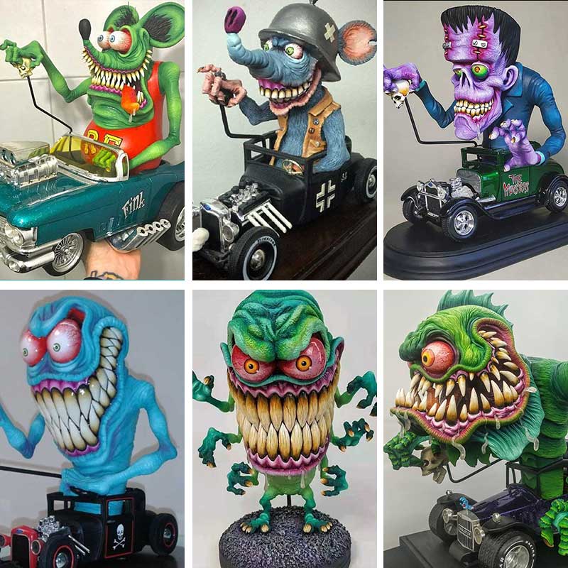 Boos monster standbeeld