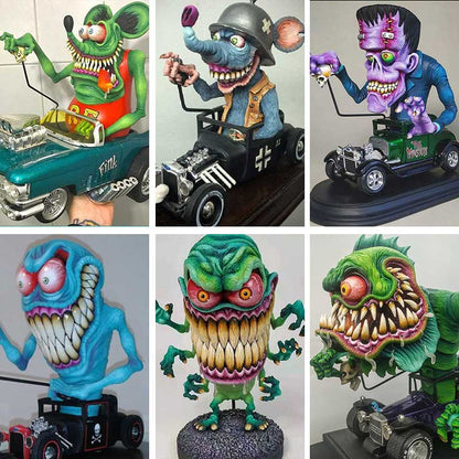 Boos monster standbeeld