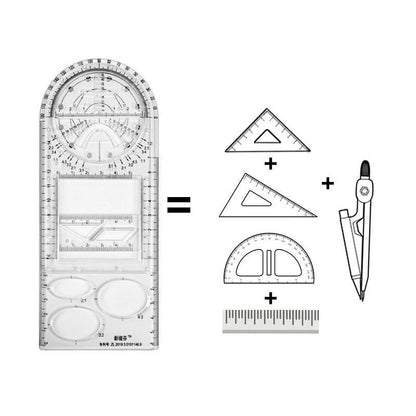 Multifunctionele geometrische liniaal