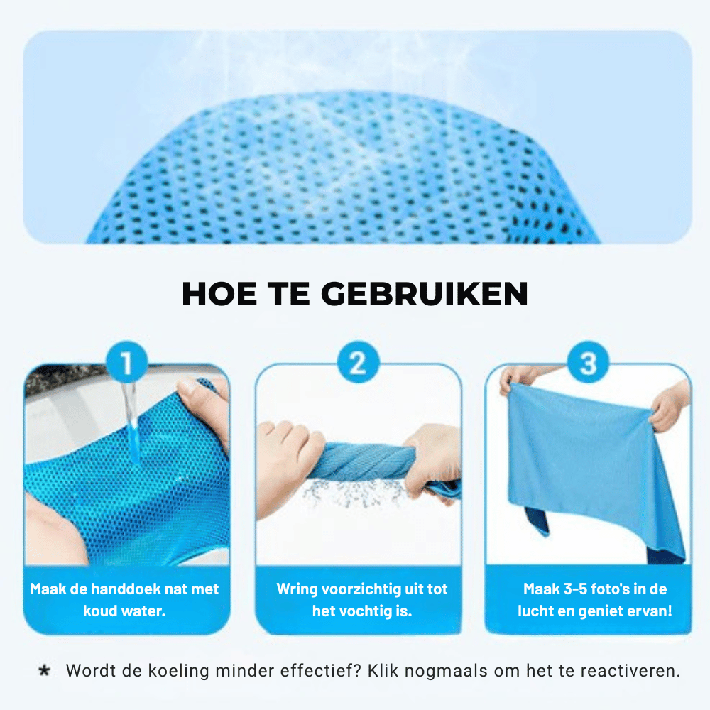 CoolSnap — Direct Verkoelende Handdoek | 1+2 GRATIS